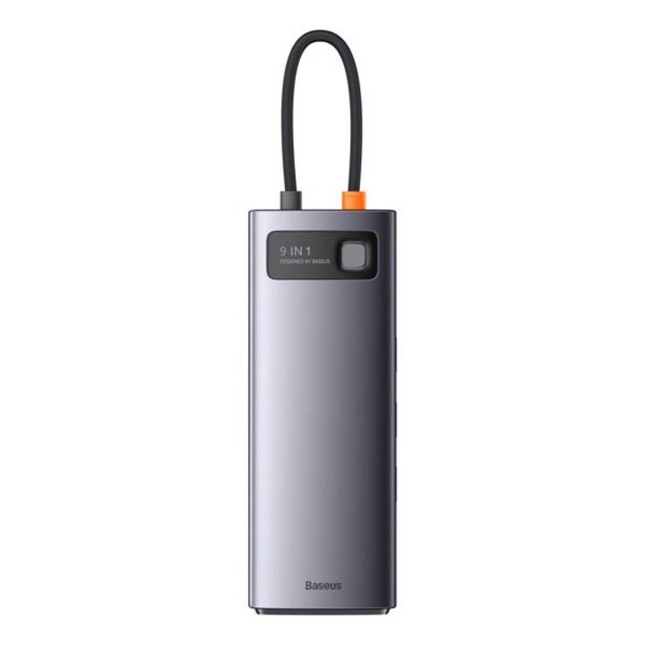 Докинг станция HUB 9 в 1 USB Type C - 2 x HDMI / 2 x USB 3.2 Gen. 1/1 x USB 2.0 / 1 x Power Delivery / 1 x SD четец на карти / 1 x TF четец на карти / 1 x RJ-45 сив (WKWG060013)