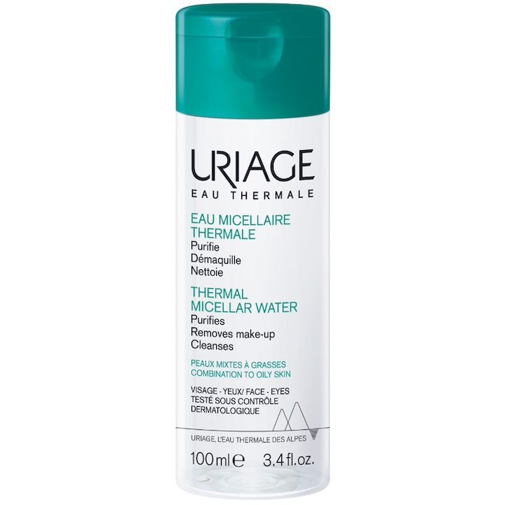 Uriage Eau Thermale micellás víz, Normál és száraz, érzékeny bőrre kombinált és zsíros bőrre, 100ml