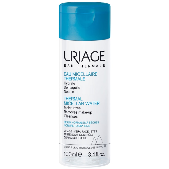Термална мицеларна вода Uriage за нормална/суха кожа, 100 мл