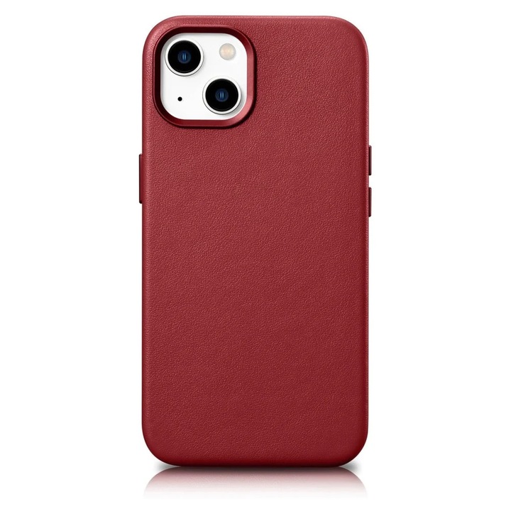 ICarer Case Leather MagSafe Apple iPhone 14 Plus red telefontok