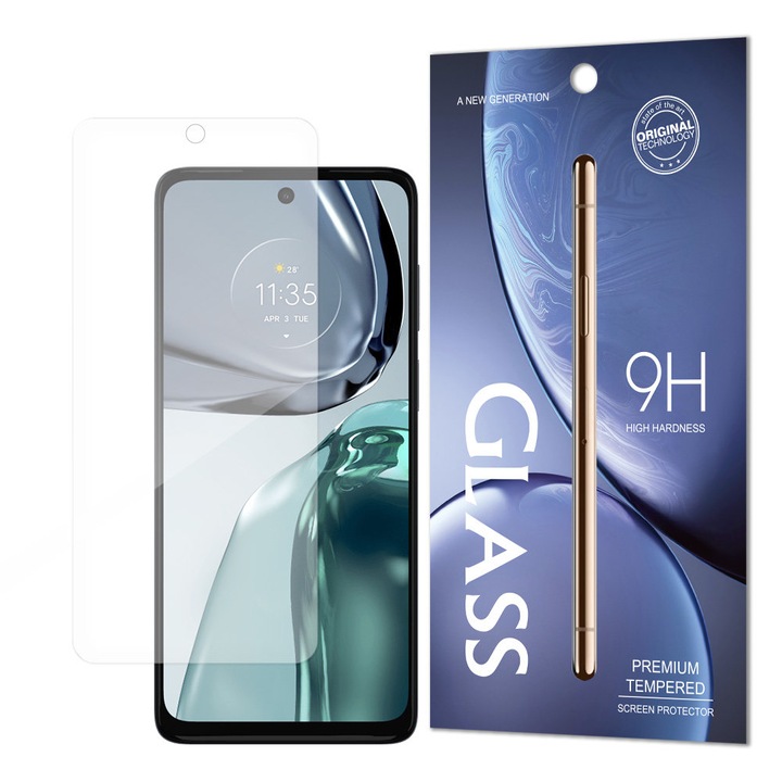 Folie protectie de sticla, Hurtel, 9H, Compatibila cu Motorola Moto G62, Transparenta