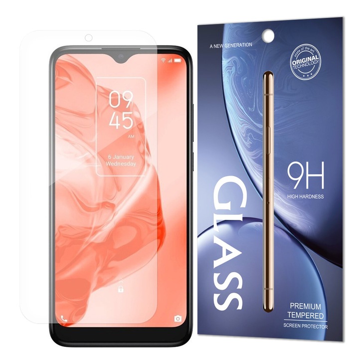 Üvegvédő fólia, Hurtel, 9H, TCL 205 kompatibilis, átlátszó