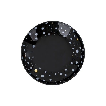 Farfurie adanca Black Galaxy, Karolina, Portelan, 21 cm, Negru