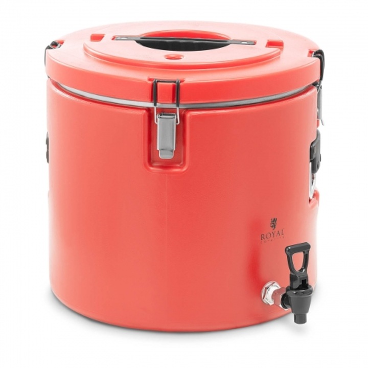 Termos alimente Royal Catering, Inox, 30 l, Rosu
