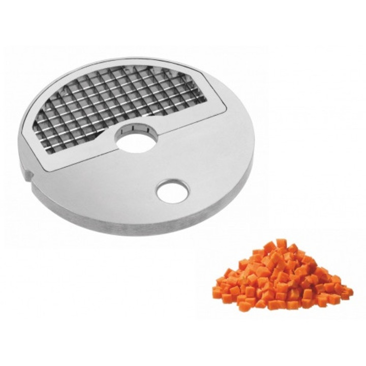 Disc taiere cuburi Bartscher pentru feliator, Aluminiu / Inox, Diametru 210 mm, Argintiu