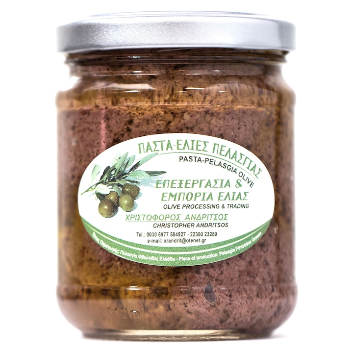 Pasta de masline Kalamata, Livezile Andritsos, borcan 190g