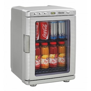 Mini frigider portabil Bartscher, Plastic / Plexiglas, Adaptor auto 12 V, 19 l, Argintiu