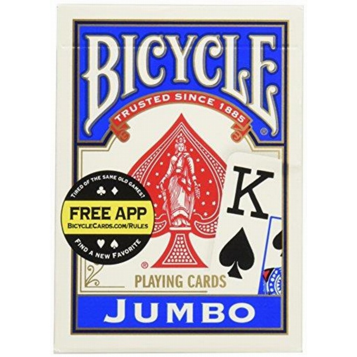 Carti de joc Jumbo, Bicycle, Albastru