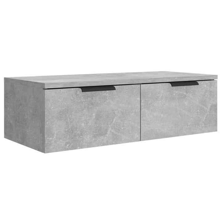 Dulap de perete vidaXL, gri beton, 68x30x20 cm, lemn compozit 11.4 kg