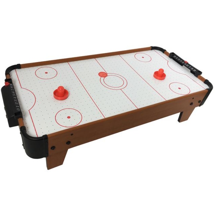 Air Hockey asztal, barna, 87x41,5x21 cm