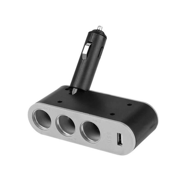 Stecher 3 prize, 12-24V cu USB, rabatabil, 58612 Carmotion