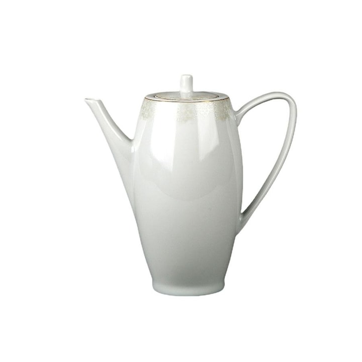 Чайник Fashion, Kristoff, Porcelain, 1.1l, Бял/Златен