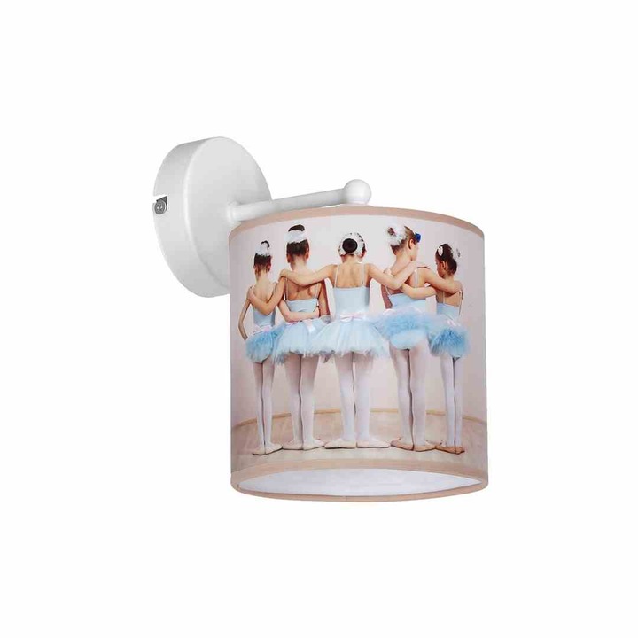 Milagro, Fali lámpa Balerina, Fém/PVC, E27, Többszínű