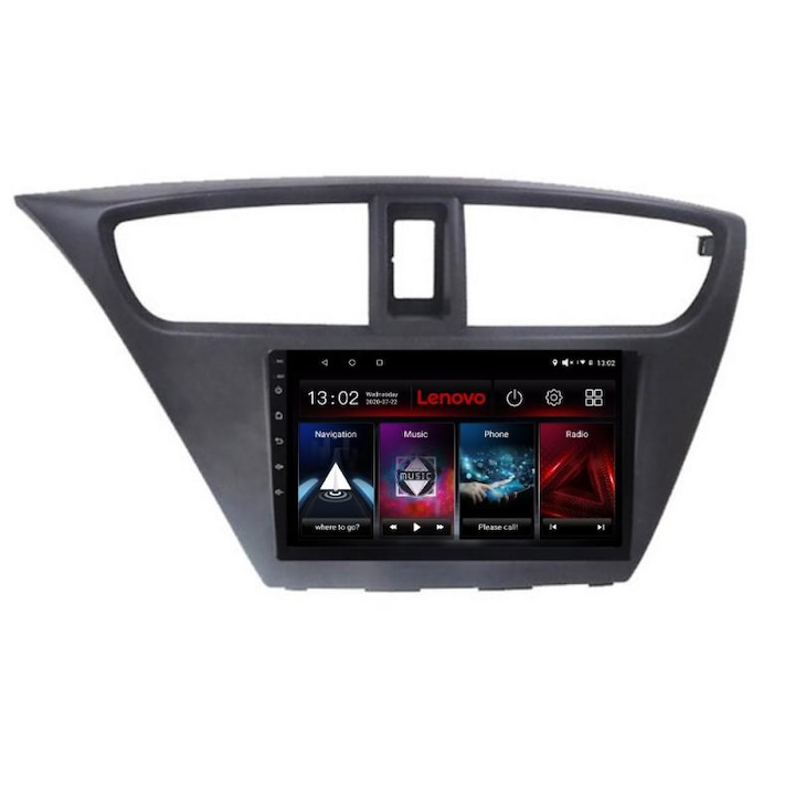 Dedikált navigáció Honda Civic 2012-2016 D-CIVIC Lenovo Octa Core Android rádióval Bluetooth Internet GPS WIFI DSP 2+32 GB 4G KIT-civic+EDT-E509-LITE+ctsho006.2+ctmultilead.2+c