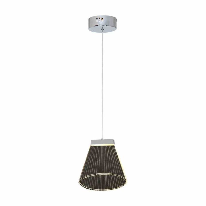 Lustra 3D, Milagro, Metal, 5 W, LED, Negru/Argintiu
