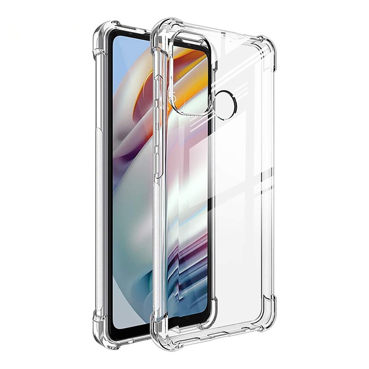 Husa Silicon Anti-Soc compatibil cu Motorola Moto G60s, Transparent