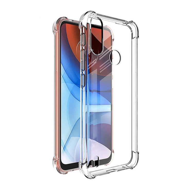 Силиконов противоударен капак, съвместим с Motorola Moto E7 Power / E7i Power, Crystal Clear, Slim Fit, TPU Silicone, Extreme Protection, Transparent