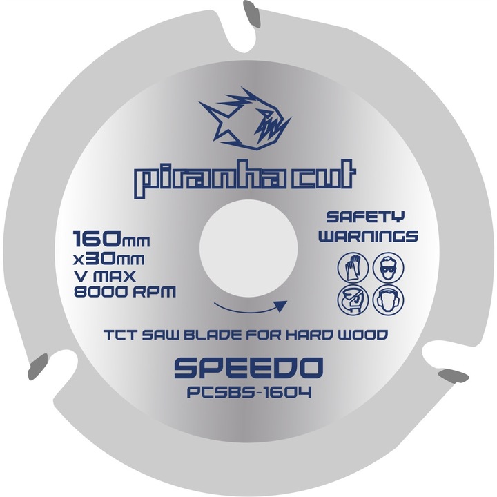 Disc taiere lemn, Piranhacut, 160x30mm, Gri