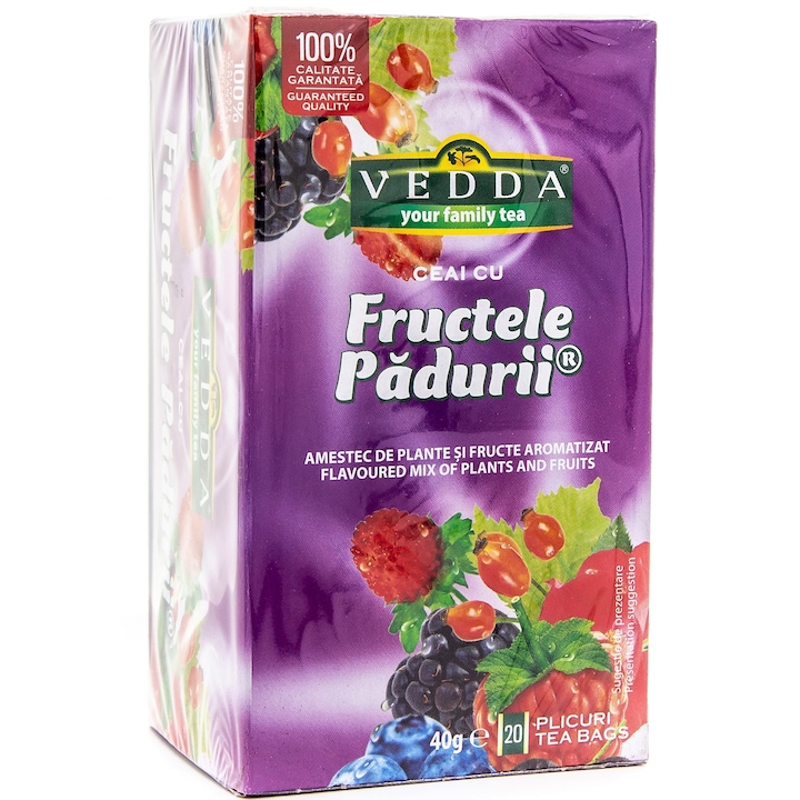 Чай от горски плодове, 20 торбички, 40гр, Vedda Kalpo