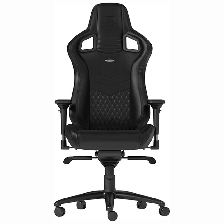 Scaun gaming NobleChairs Epic Real Leather, Black