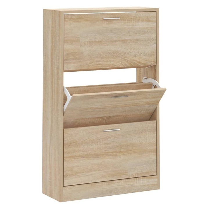 Pantofar vidaXL, stejar sonoma, 63x24x103 cm, lemn prelucrat