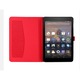 Калъф Sigloo, за таблет Amazon, Kindle Fire HD 8 или Fire HD 8 Plus (10-то поколение, издание 2020 г.), пълно покритие, тип стойка, Червен текстилен модел