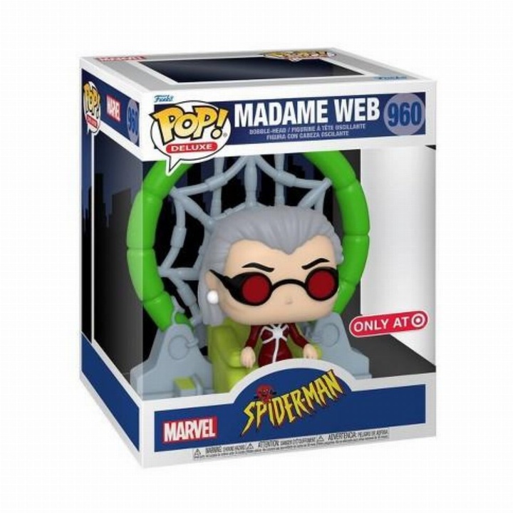 Фигурка с анимиран Спайдърмен Madame Web, Funko POP, 15 см