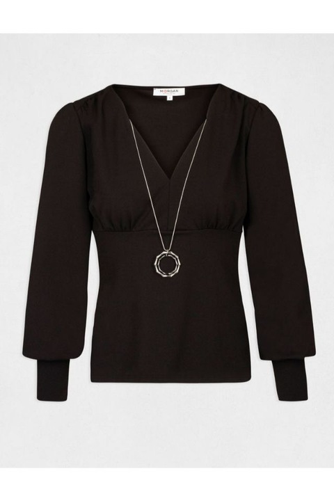 Bluza Morgan Negru, cu colier