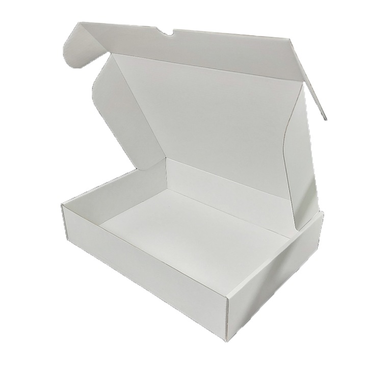 Cutie carton autoformare, Dimensiune 285 x 210 x 60 mm, Dublu-Albit, Carton micro-ondul, FEFCO 0427