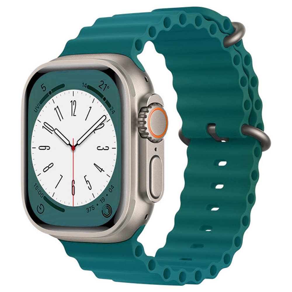 Curea de silicon compatibila cu Apple Watch 5 44 mm, Fonix Heat Dissipation, Design circular