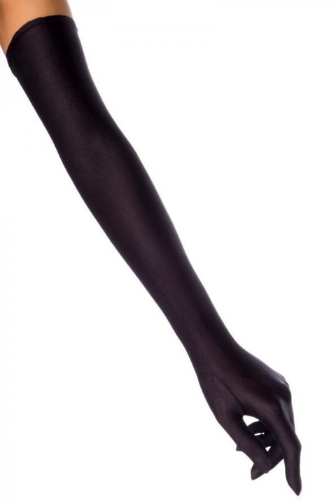 Manusi lungi, KORSET BG 25161-1, satin, negru, 55 cm, XS-M