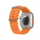 Curea de silicon compatibila cu Apple Watch 5 44 mm, Fonix Heat Dissipation, Design circular, Comfortabila, Durabila, Atasare slide-in / slide-out, Portocaliu