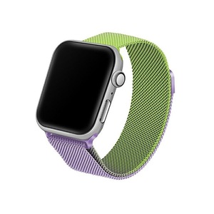 Curea Ceas Upzz Steel, Compatibila Cu Apple Watch 1 / 2 / 3 / 4 / 5 / 6 / 7 / Se 38 Mm / 40 Mm / 41 Mm - Green / Purple