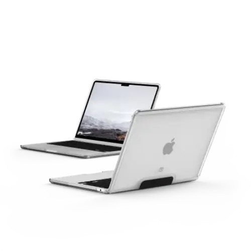 Carcasa laptop UAG U Lucent compatibila cu Macbook Air 13 inch M2 2022 Ice/Black