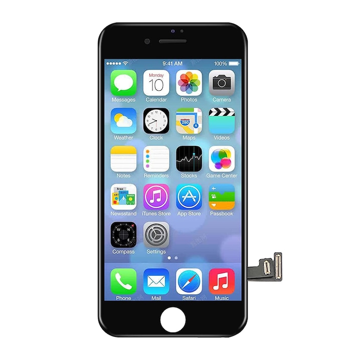 Display pentru Apple iPhone 7, Negru, LCD, Ecran Tactil, High Quality, PremiumCell