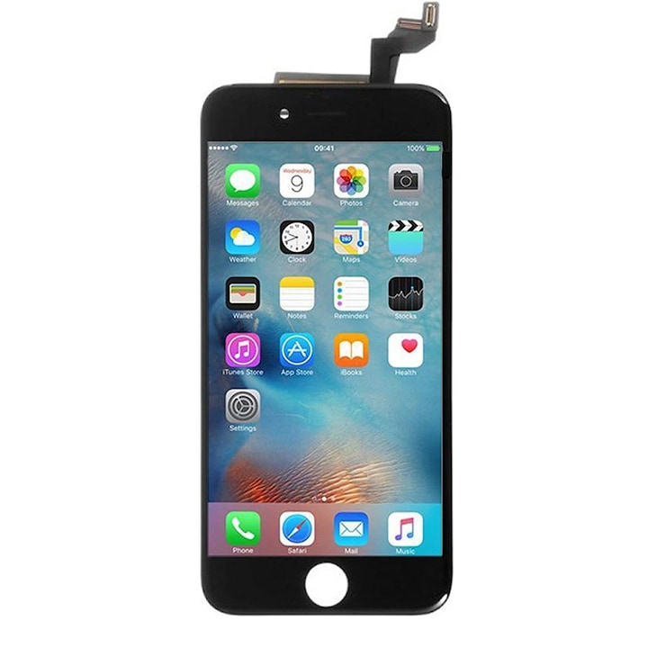 Display pentru Apple iPhone 6S Plus, Negru, LCD, Ecran Tactil, High Quality, PremiumCell