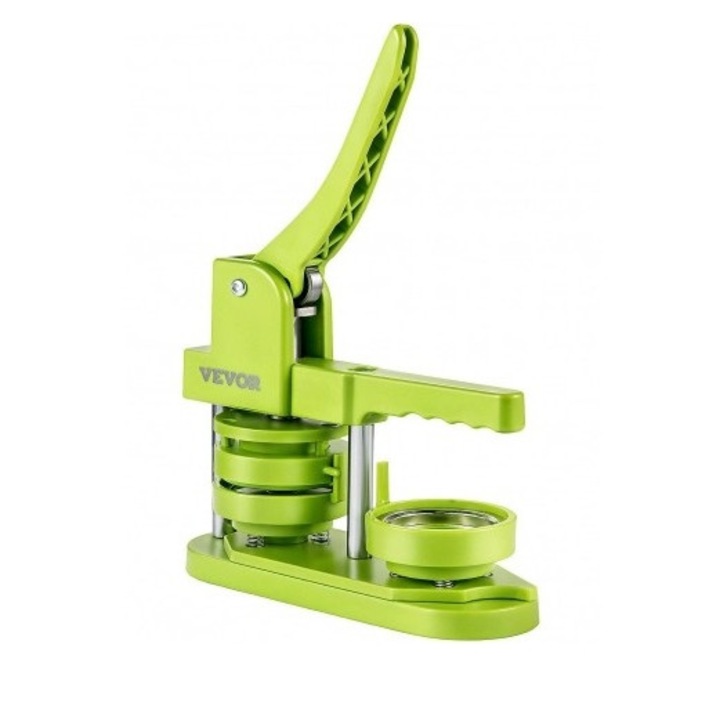 Presa manuala pentru insigne 58 mm, cu 3 matrite, Galbena