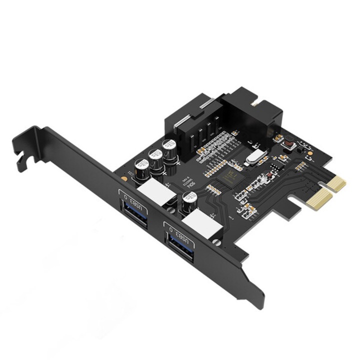 USB Hub Orico PVU32O2I, PCI-Express nyíláson, 2 USB 3.0 porttal