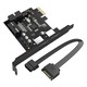 USB Hub Orico PVU32O2I, PCI-Express nyíláson, 2 USB 3.0 porttal