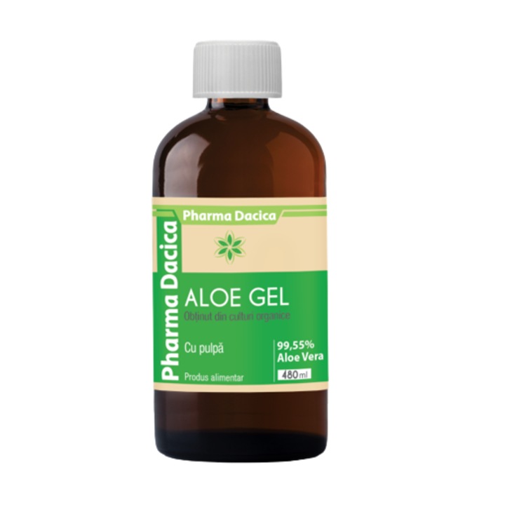 Aloe Gel, cu pulpa, Pharma Dacica, 480 ml