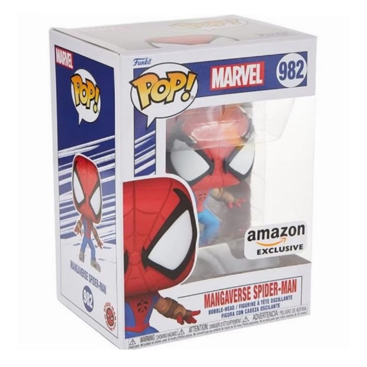 Funko POP figura, Marvel, Mangaverse Spider-Man 982, Vinyl, 10 cm, Többszínű