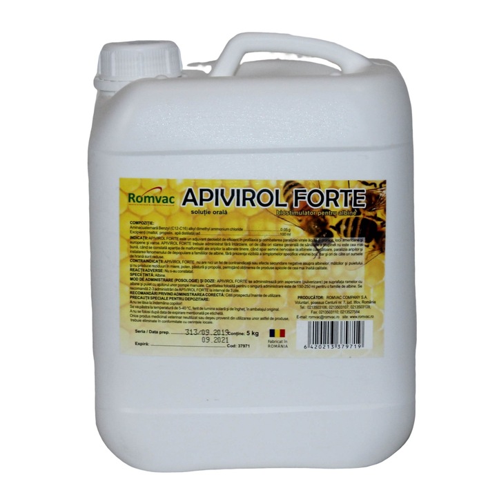 Biostimulator pentru albine Apivirol Forte, 5 litri