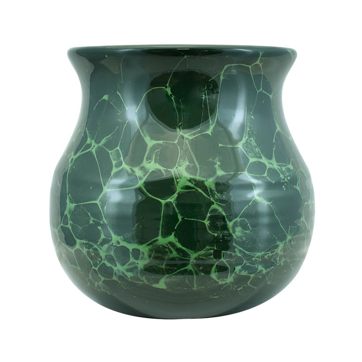 Cana Pentru Yerba Mate, Ceramica, Marble, 375 ml, Design Marmura Verde, Suprafata Glazurata, Rezistenta la Temperatura, Calitate Superioara, Stil Modern