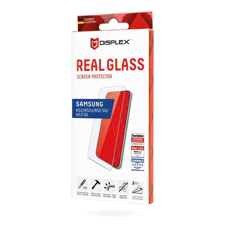 Стъклен протектор за екран Displex Real Glass (2D), за Galaxy A52/A52s 5G/A53 5G