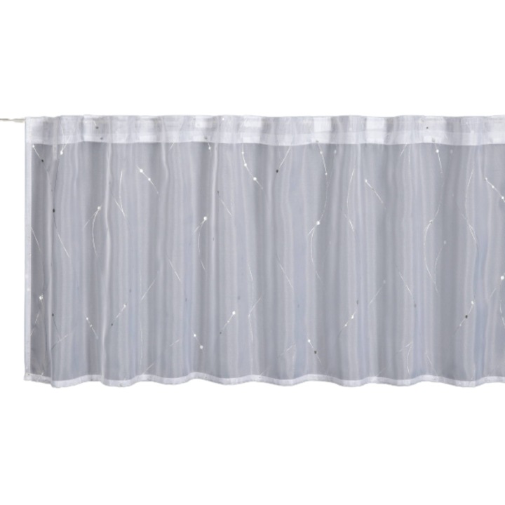 Перде Sunpro сребърен печат, 140х45 см, Бял