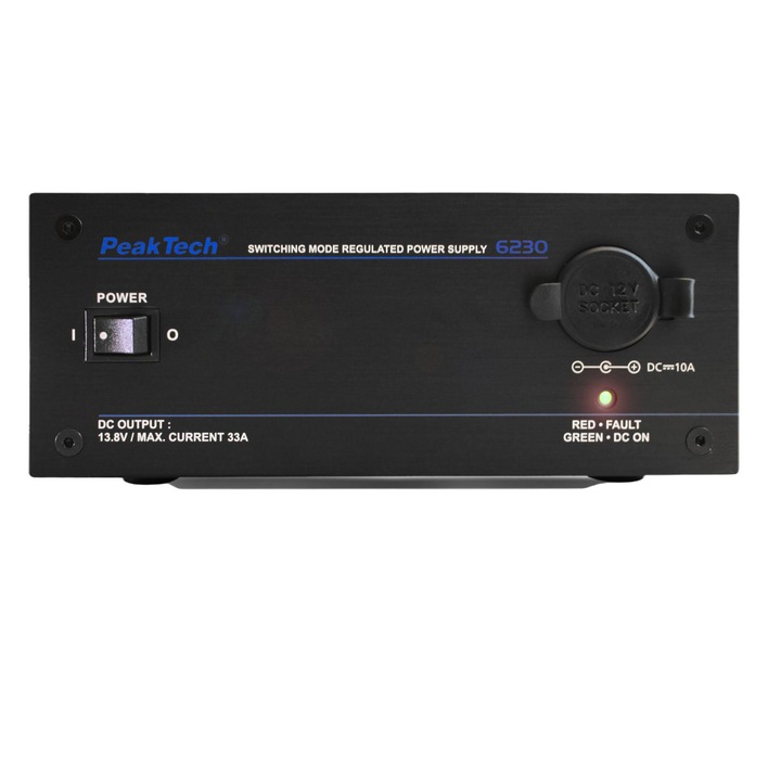 Sursa de laborator Peaktech, P6230, 0-33A, 10-15VDC, Negru