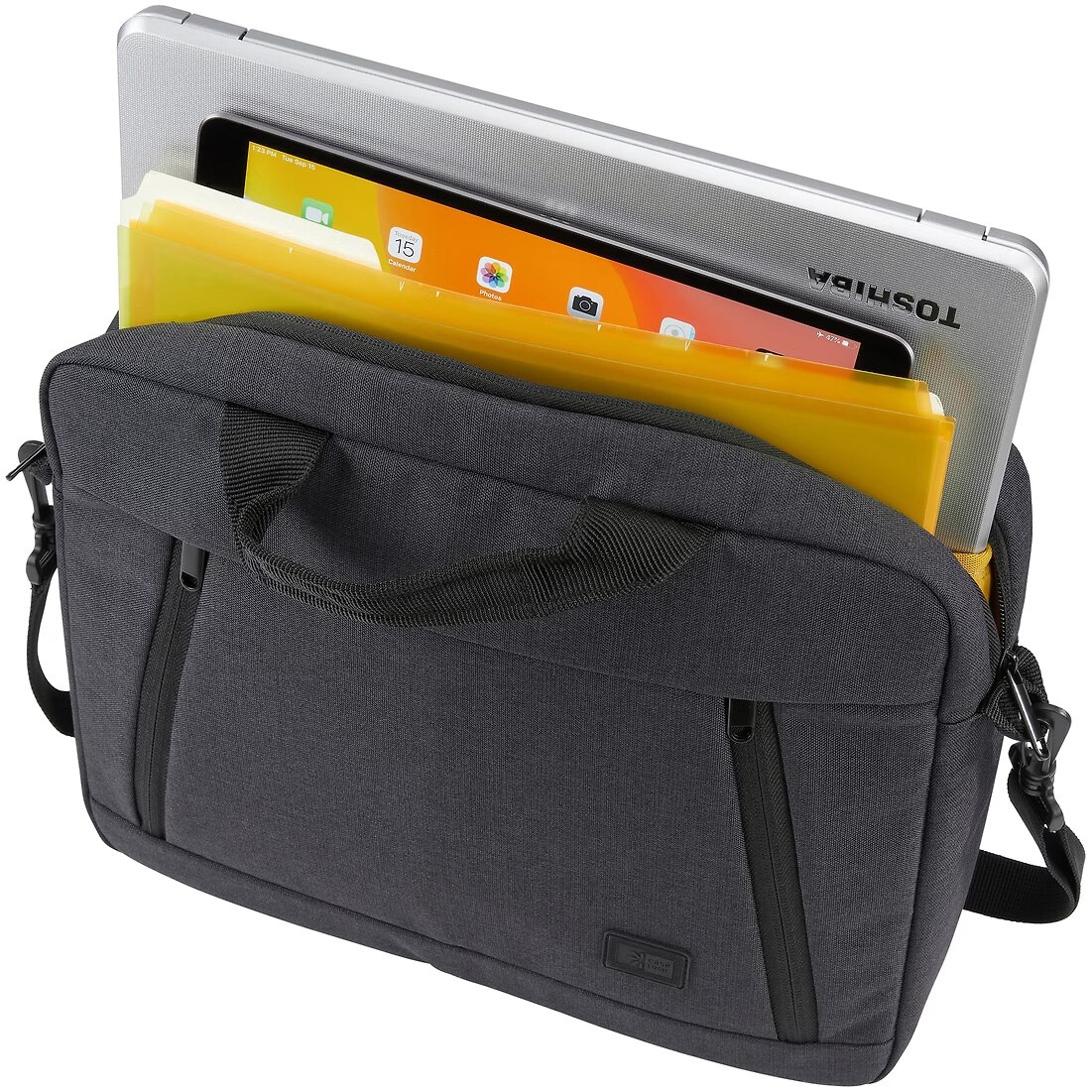 Geanta Case Logic,pentru notebook de max. 13 ", 1 compartiment, buzunar frontal x 2, waterproof, poliester, negru