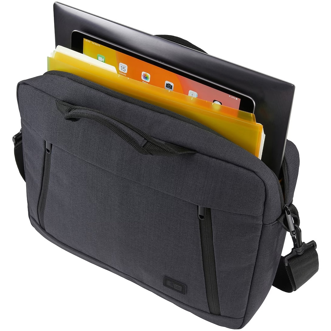 Geanta Case Logic,pentru notebook de max. 14 ", 1 compartiment, buzunar frontal x 2, waterproof, poliester, negru