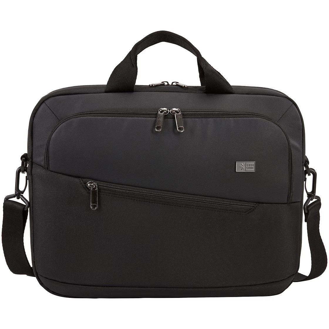 Geanta Case Logic,pentru notebook de max. 14 ", 1 compartiment, buzunar frontal x 2,bretea umar, poliester, negru
