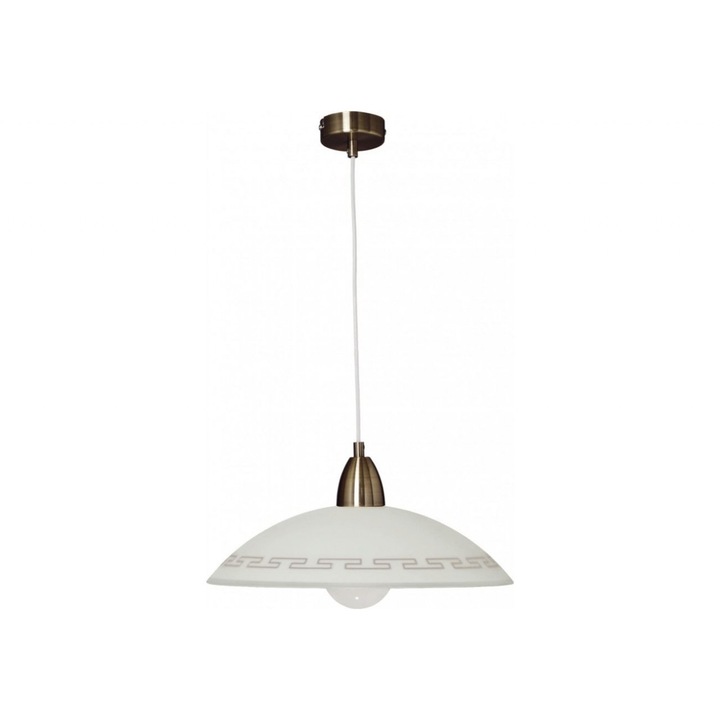 Pendul Athena KL4354, 1xE27, bronz+alb, IP20, Klausen